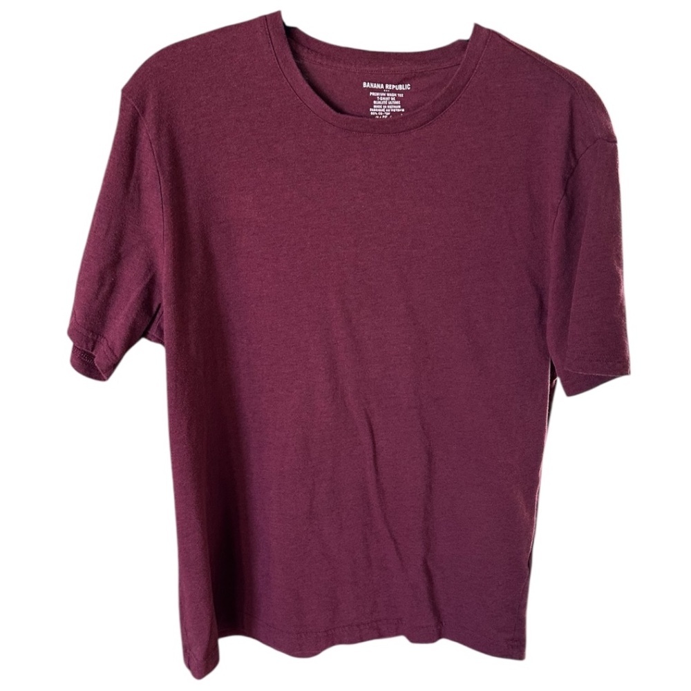 Banana Republic Premium Wash Tee – Burgundy – Men’s Size M